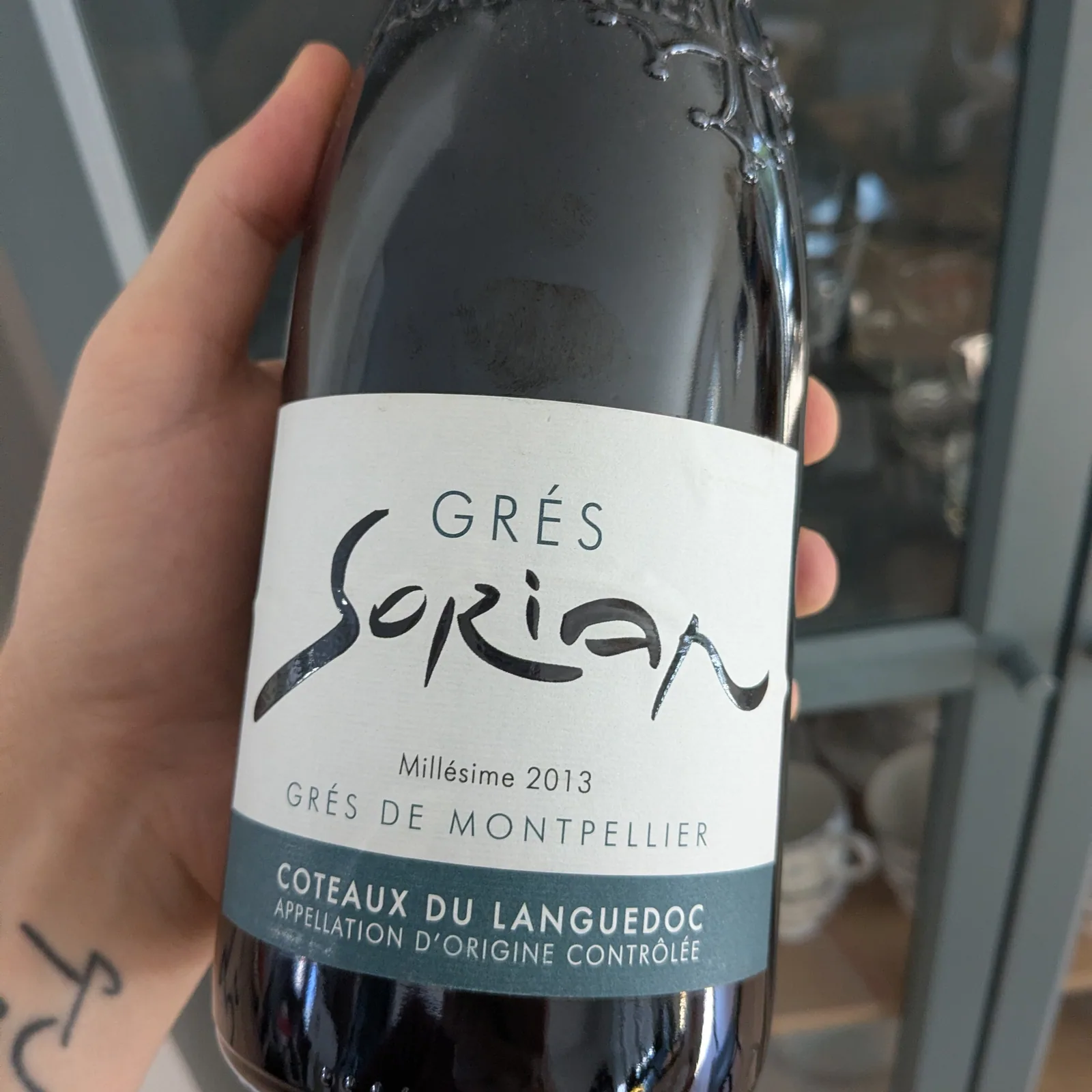 Bouteille de Grés Sorian 2013 du Clos Sorian, Coteaux du Languedoc Grés de Montpellier