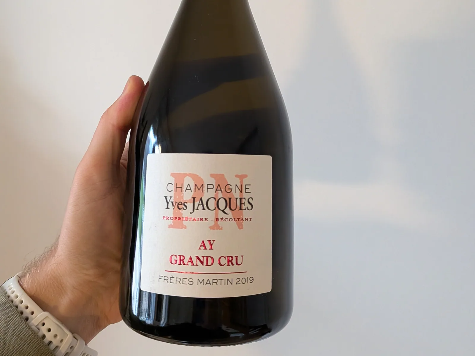 La bouteille de l’Aÿ Grand Cru 2019, pinot noir du Champagne Yves Jacques
