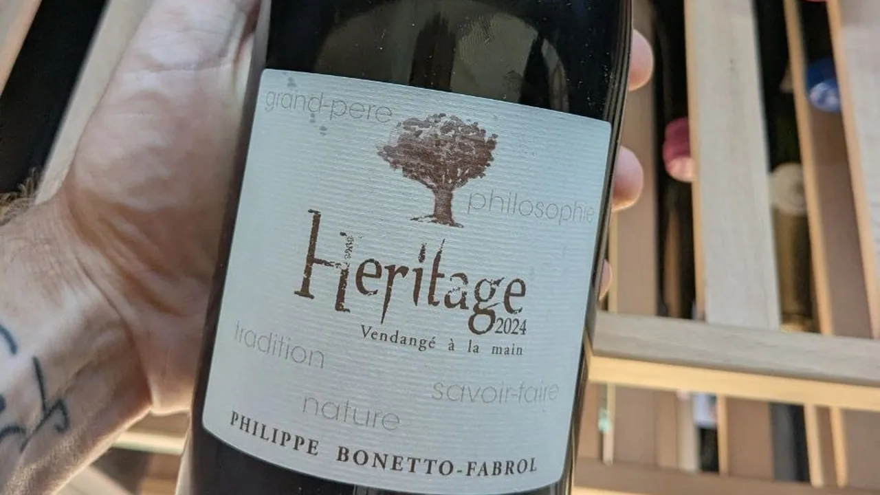 Étiquette de l'Héritage 2024 du Domaine Bonetto-Fabrol, syrah de Grignan-les-Adhémar