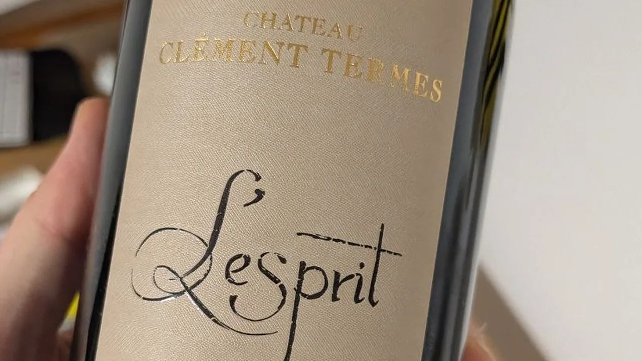 L’étiquette de L’Esprit, Gaillac rouge 100 % braucol du Château Clément Termes