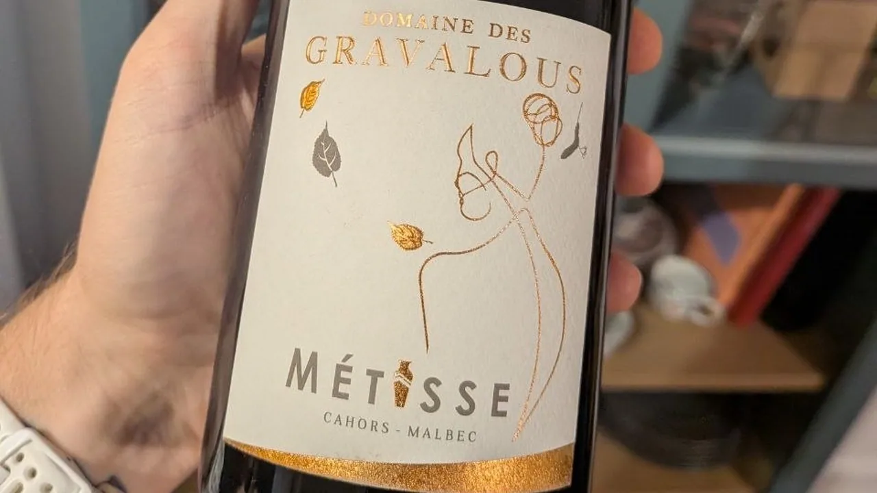 L’étiquette de Métisse, Cahors 100 % malbec du Domaine des Gravalous
