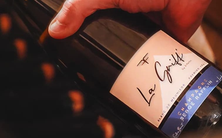 Bouteille de champagne La Griff' by S. Rafflin Blanc de Meuniers extra-brut premier cru